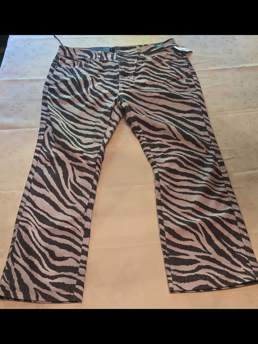 Lucky & Blessed White and Black Flare Trousers